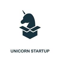 icono de inicio de unicornio. ilustración simple de la colección de la industria fintech. icono de inicio de unicornio creativo para diseño web, plantillas, infografías y más vector