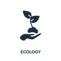 icono de la ecología. elemento simple de la colección de calentamiento global. ícono de ecología creativa para diseño web, plantillas, infografías y más vector