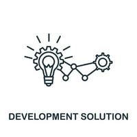 Development Solution icon from global business collection. Simple line Development Solution icon for templates, web design and infographics vector