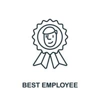 Best Employee icon from headhunting collection. Simple line Best Employee icon for templates, web design and infographics vector