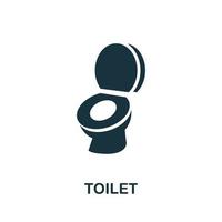 Toilet icon. Monochrome simple element from housekeeping collection. Creative Toilet icon for web design, templates, infographics and more vector