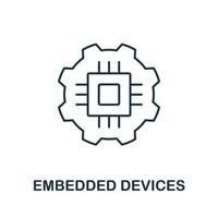Embedded Devices icon from iot collection. Simple line Embedded Devices icon for templates, web design and infographics vector
