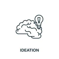 Ideation icon from life skills collection. Simple line Ideation icon for templates, web design and infographics vector