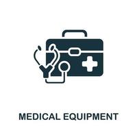 icono de equipo médico. símbolo de equipo médico de elemento de línea simple para plantillas, diseño web e infografía vector