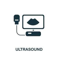 icono de ultrasonido. ilustración simple de la colección de equipos médicos. ícono de ultrasonido creativo para diseño web, plantillas, infografías y más vector