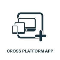 Cross Platform App icon from mobile app development collection. Simple line Cross Platform App icon for templates, web design and infographics vector