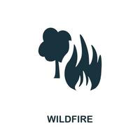 icono de incendios forestales. elemento simple de la colección de desastres naturales. icono creativo de incendios forestales para diseño web, plantillas, infografías y más vector