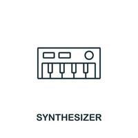 Synthesizer icon from music collection. Simple line Synthesizer icon for templates, web design and infographics vector