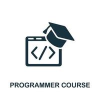 Programmer Course icon. Simple element from online course collection. Creative Programmer Course icon for web design, templates, infographics and more vector