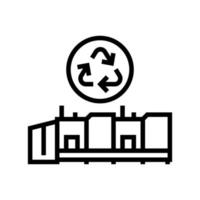 recycling textile machine line icon vector illustration