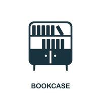 Bookcase icon. Simple illustration from furniture collection. Creative Bookcase icon for web design, templates, infographics vector