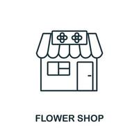 Flower Shop icon from garden collection. Simple line Flower Shop icon for templates, web design and infographics vector