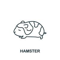Hamster icon from home animals collection. Simple line element Hamster symbol for templates, web design and infographics vector