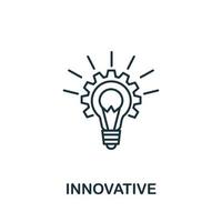 Innovative icon from industry 4.0 collection. Simple line element Innovative symbol for templates, web design and infographics vector