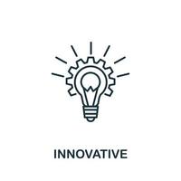 Innovative icon from industry 4.0 collection. Simple line element Innovative symbol for templates, web design and infographics vector