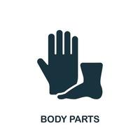 Body Parts icon. Simple element from internal organs collection. Creative Body Parts icon for web design, templates, infographics and more vector