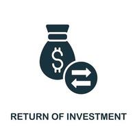 Return Of Investment icon. Simple element from investment collection. Creative Return Of Investment icon for web design, templates, infographics and more vector