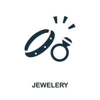 Jewelery icon. Monochrome simple Jewelery icon for templates, web design and infographics vector