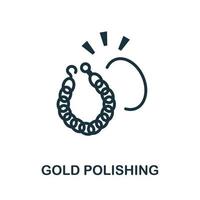 Gold Polishing icon. Simple element from jewelery collection. Creative Gold Polishing icon for web design, templates, infographics and more vector