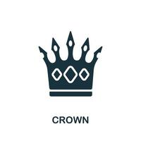 icono de la corona. elemento simple de la colección de joyas. icono de corona creativa para diseño web, plantillas, infografías y más vector