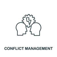 Conflict Management icon from life skills collection. Simple line Conflict Management icon for templates, web design and infographics vector