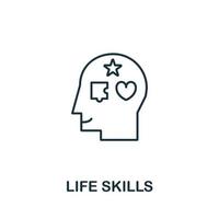 Life Skills icon. Simple line element Life Skills symbol for templates, web design and infographics vector