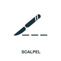 Scalpel icon set. Four elements in diferent styles from medicine icons collection. Creative scalpel icons filled, outline, colored and flat symbols vector