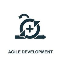 Agile Development icon from mobile app development collection. Simple line Agile Development icon for templates, web design and infographics vector