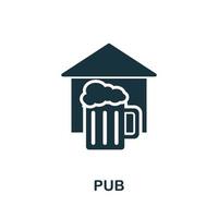 Pub icon. Simple illustration from night club collection. Creative Pub icon for web design, templates, infographics and more vector