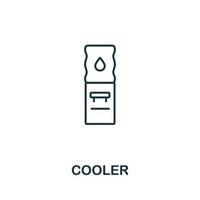 Cooler icon from office tools collection. Simple line Cooler icon for templates, web design and infographics vector