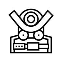 bending machine line icon vector illustration