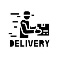 delivery courier free shipping glyph icon vector illustration