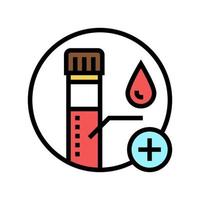 blood biopsy color icon vector illustration