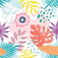 Abstract Floral Colourful Seamless Pattern Vector Background