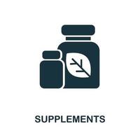 Supplements icon. Simple illustration from healthy lifestyle collection. Creative Supplements icon for web design, templates, infographics and more vector