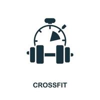 icono de crossfit. ilustración simple de la colección de estilo de vida saludable. icono creativo de crossfit para diseño web, plantillas, infografías y más vector