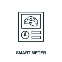 Smart Meter icon from iot collection. Simple line Smart Meter icon for templates, web design and infographics vector