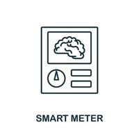 Smart Meter icon from iot collection. Simple line Smart Meter icon for templates, web design and infographics vector