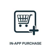 In-App Perchase icon from mobile app development collection. Simple line In-App Perchase icon for templates, web design and infographics vector