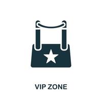 icono de zona vip. ilustración simple de la colección del club nocturno. icono de zona vip creativa para diseño web, plantillas, infografías y más vector