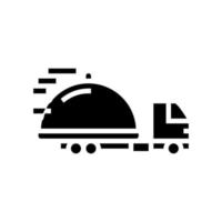 comida envío gratis glifo icono vector ilustración