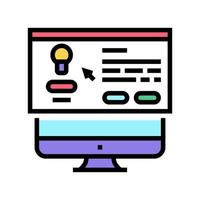 advertis pop-up window color icon vector illustration