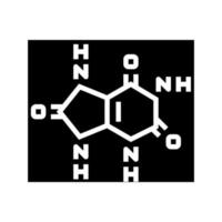 uric acid cause of gout glyph icon vector illustration