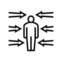 flexibility soft skill line icon vector illustration