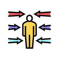flexibility soft skill color icon vector illustration