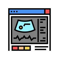 ultrasound radiology color icon vector illustration flat