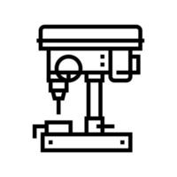 drilling machine line icon vector illustration