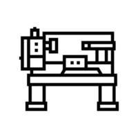 lathe machine line icon vector illustration