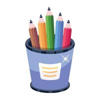 Trendy Stationery Pot vector