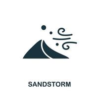 icono de tormenta de arena. elemento simple de la colección de desastres naturales. icono creativo de tormenta de arena para diseño web, plantillas, infografías y más vector